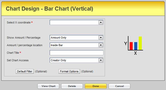 Select the type of chart you would like to create, click Continue