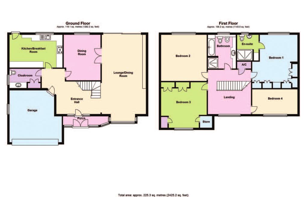 Energy performance certificate Property floor plan and measurements GROUND FLOOR Entrance Porch 14'4 x 3'0 (4.37m x 0.91m) Entrance Hall 19'0 max x 14'2 max (5.79m max x 4.
