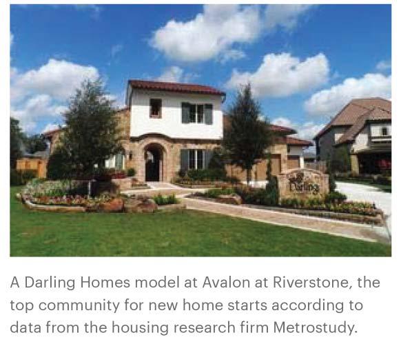 By Fauzeya Rahman Houston Business Journal While the Far North market area is the fastestgrowing for new home starts, 12 out of the top 15 communities with the most annual new home starts are evenly