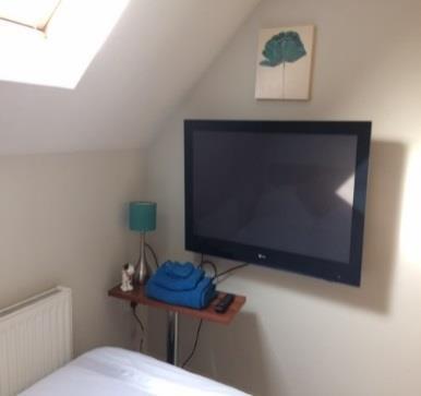 with double bed, wardrobe, desk, 42 TV &