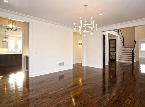 gleaming 5 wide plank oak floors that flow throughout.