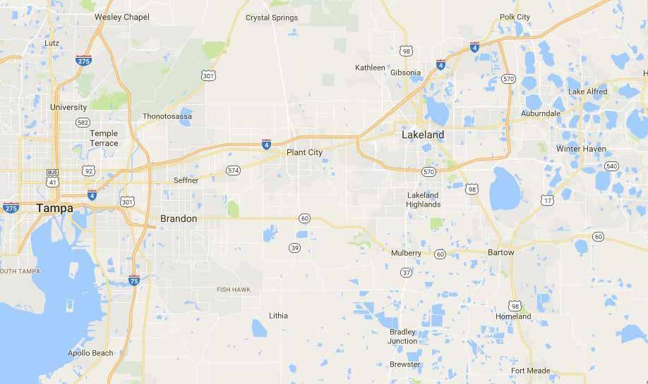 REGIONAL LOCATION MAP Subject Lakeland Winter Haven Tampa Subject property within the Lakeland-Winter Haven MSA