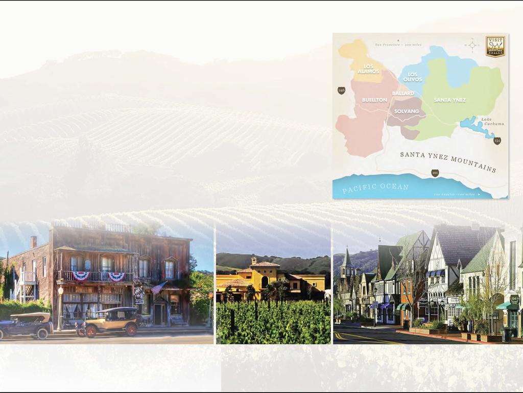 The Santa Barbara Wine Country The great wide-open countryside of the Santa Ynez Valley, the heart of Santa Barbara wine country, is located just 30 minutes north of the City of Santa Barbara, and