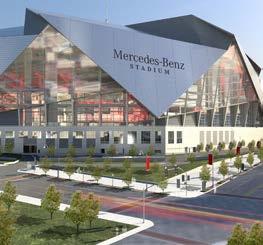 MERCEDES-BENZ STADIUM Mercedes-Benz Stadium serves as the home of the Atlanta Falcons (NFL) and Atlanta United (MLS).