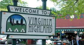 ABOUT THE AREA LOCATION VIRGINIA-HIGHLAND Developed in the early 1900 s, Virginia-Highland, or VaHi as it is known by local residents, consists of four distinct commercial villages connected by