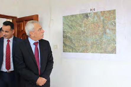 Moussa Shakarneh meeting in his office in Ramallah with