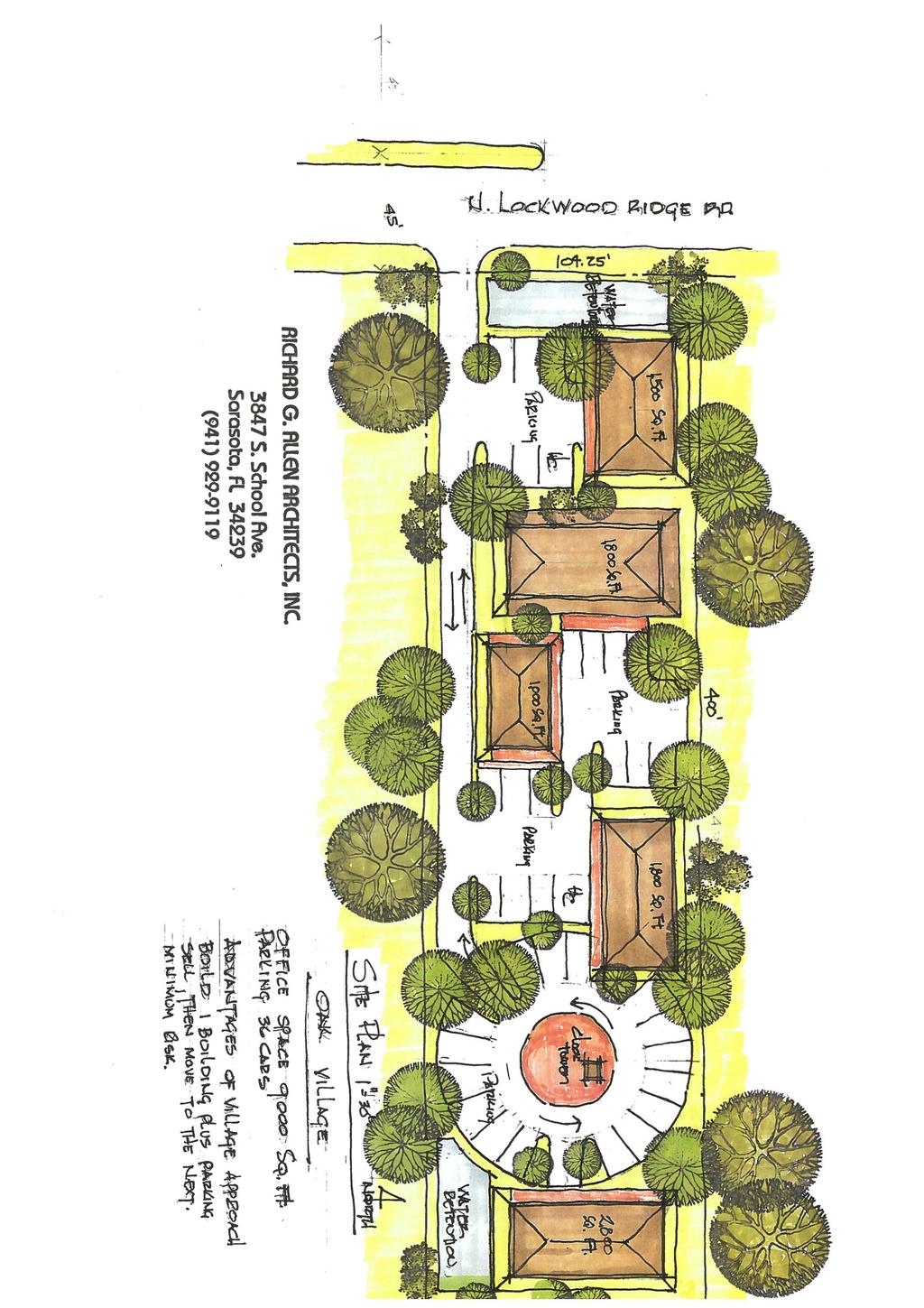 Conceptual Office Complex Site Plan 1 South School