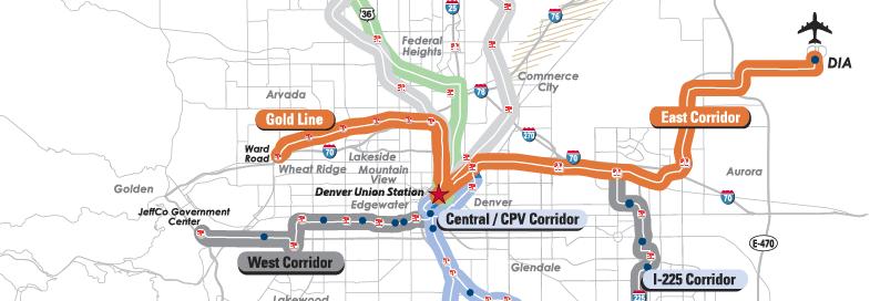 Denver Eagle P3 Project Involves the design, build, finance, maintenance and operation of two new commuter rail lines in the Denver Metropolitan area East Line, 23 mile route to Airport Gold Line, 11