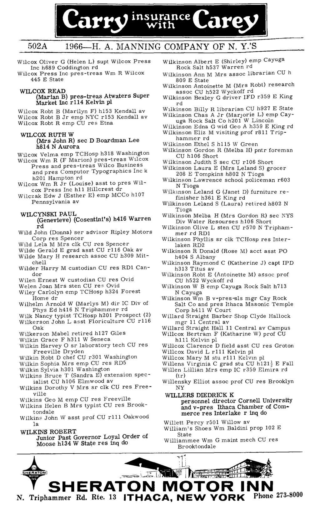 502A 1966-H. A. MANNING COMPANY OF N. Y.