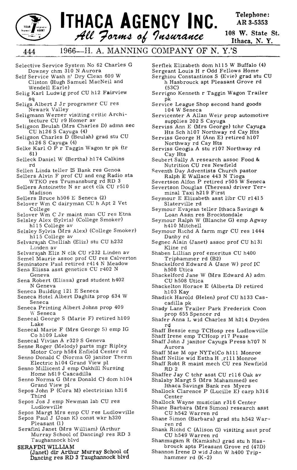 444 1966-H. A. MANNING COMPANY OF N. Y.