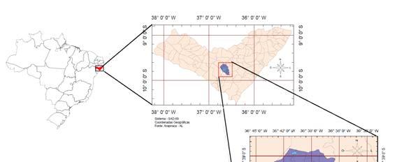 Figure 1. Location of the area of study Arapiraca, Alagoas,.