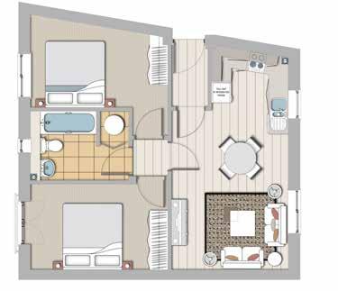 2 Bedroom Apartments 2 Bedroom Apartments. A3, B4, C4 APARTMENT AREA 55.6 m 2 / 598.