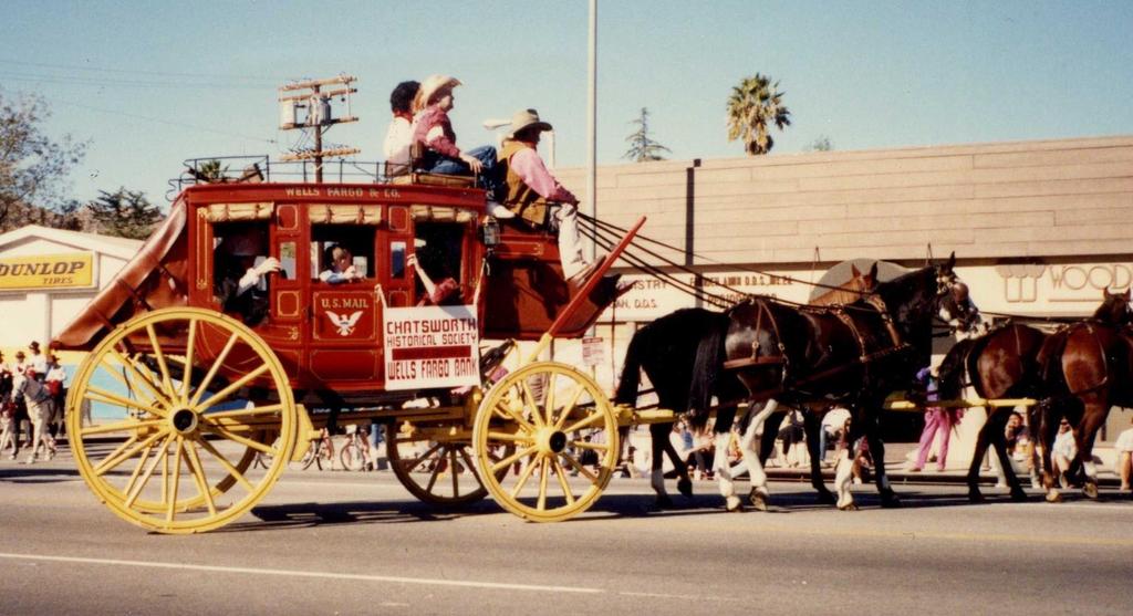 CHS Adventures Parades In 1990, Bea Berman made arrangements for the Wells Fargo Wagon to represent the