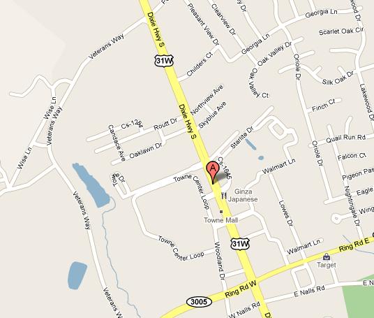 VICINITY MAP Mall Address: 1704 North Dixie Highway Elizabethtown, KY 42701 (812)