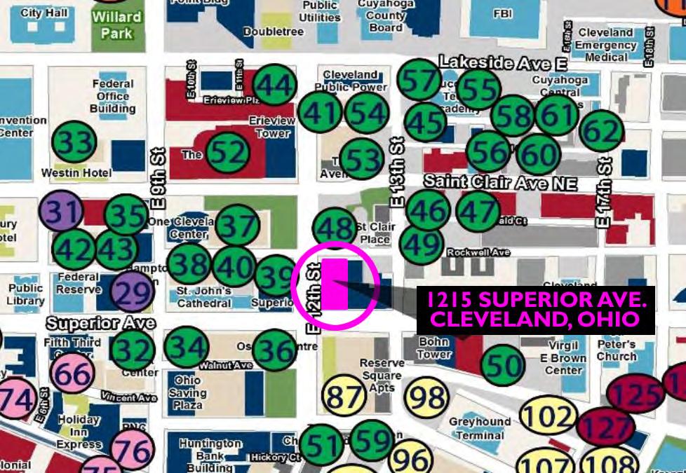 S U P E R I O R 1 2 1 5 SUPERIOR1215 CLOSER THAN YOU THINK Parking WHETHER YOU RE COMMUTING TO YOUR JOB IN DOWNTOWN CLEVELAND, DRIVING UP FOR A VISIT, OR MOVING INTO