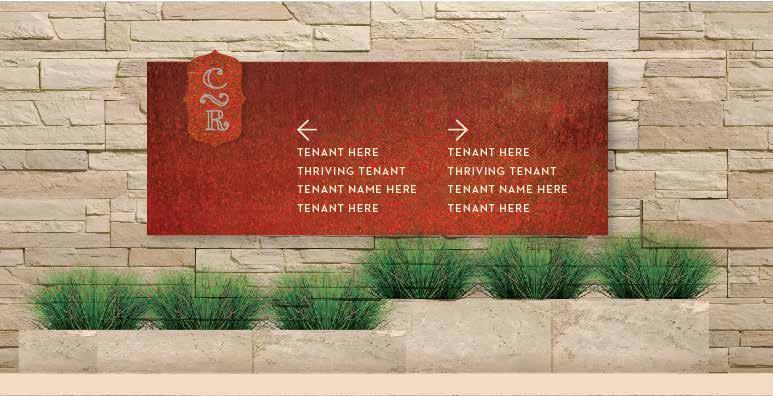 OVERALL DEVELOPMENT SIGNAGE PROGRAM Wall Sign Retaining wall by