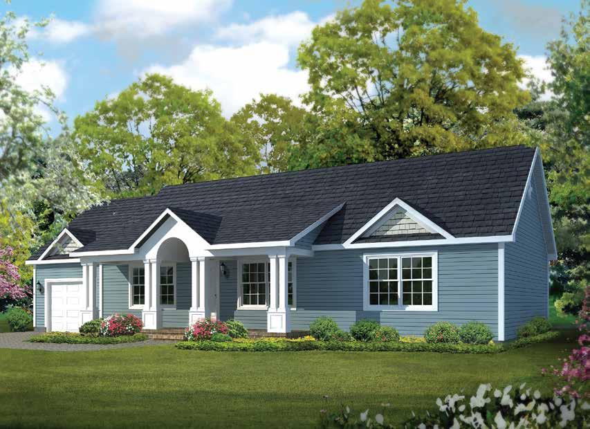 PLAN: MERCER SERIES: AMERICAN LIFESTYLE EFFICIENCY AND FLOW ARE BUILT RIGHT IN The stately columns and entry archway of the