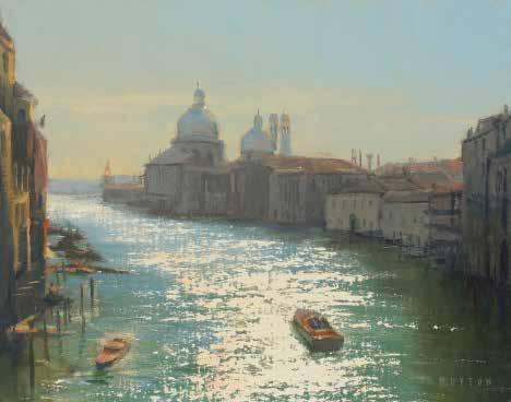 1960) Glare on the Grand Canal, Venice 2012, Oil on