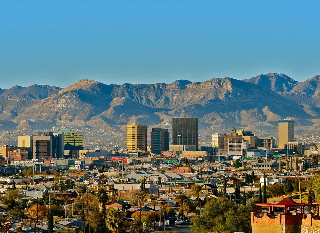 Location Overview El Paso Market El Paso is the sixth-largest city in the state of Texas, located at the western tip where Texas meets New Mexico and forms the international border with Mexico.