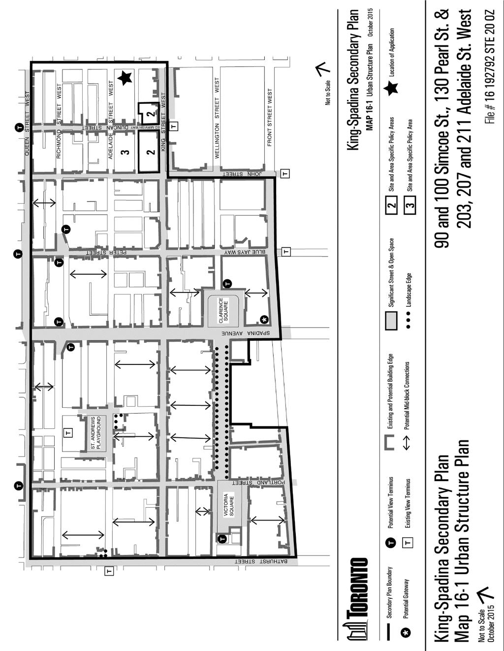 Attachment 5: King-Spadina Secondary Plan Urban Structure Plan 90 and 100