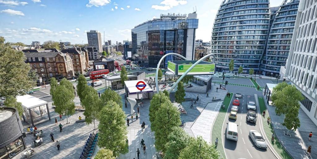 The roundabout itself at London s technology epicentre could cease to exist - with one side being paved over to make a large peninsula designed to make the junction safer for pedestrians and cyclists.