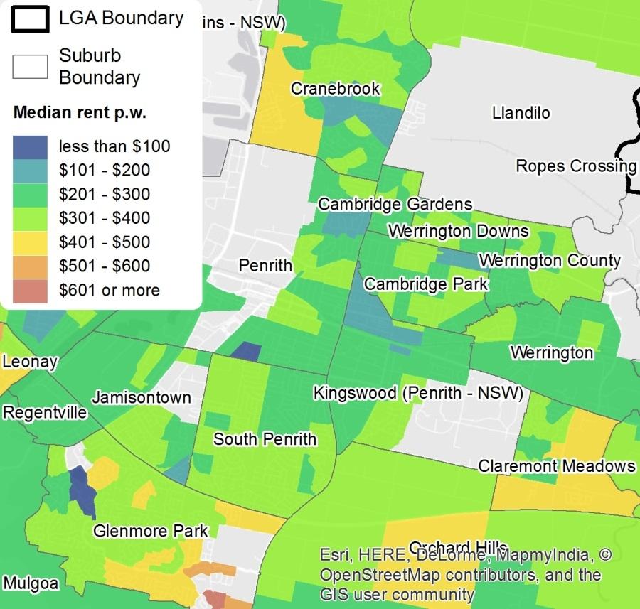 These areas consistently recorded median prices above $600K, higher than the Penrith local median of $588K.