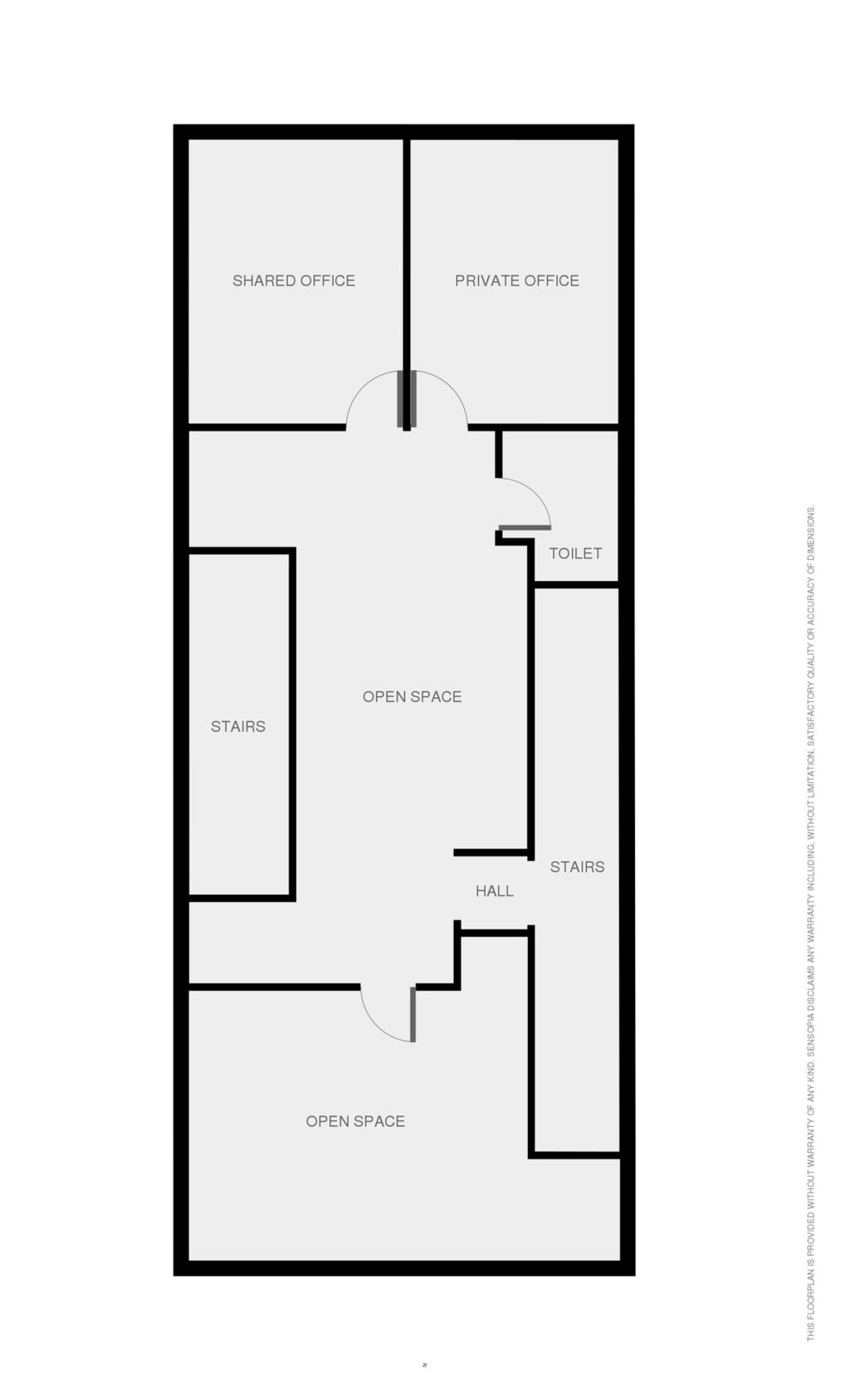 FLOOR PLAN SECOND LEVEL 2 OFFICES, LARGE BOARDROOM, FILE ROOM,