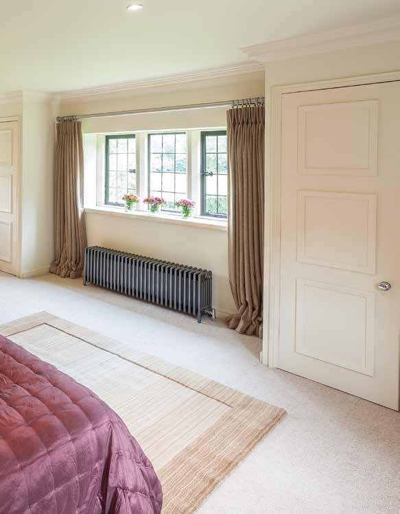 The master bedroom is triple aspect and well-proportioned with lovely views over the gardens.