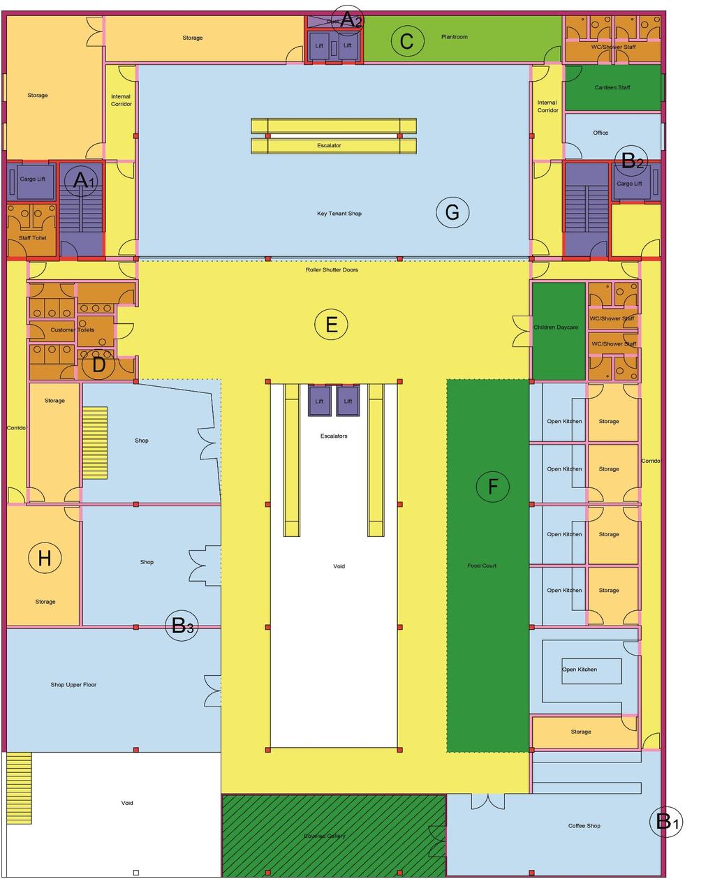 These are technical drawings and do not represent either the tenant or
