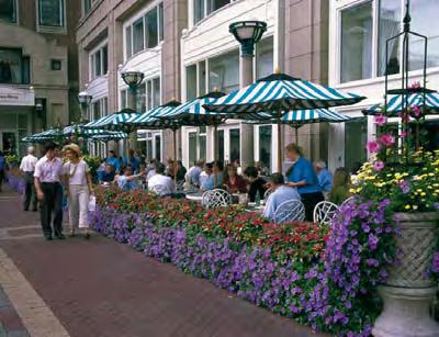 Downtown Newbury Street is eight blocks of diverse choices in upscale dining, shopping, salons and boutiques.