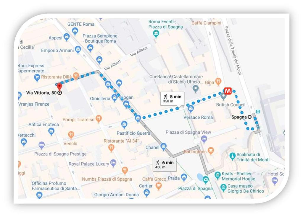 To reach Palazzo Gomez: Take the Rome Metro (Metro Line A, marked orange on the subway map >> direction Battistini,) and