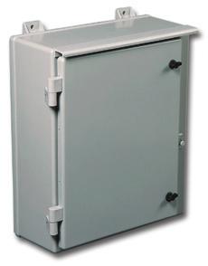 Technical Specifications - Control Enclosures Type 3R FHLRT configuration - Fiberglass hinged, through the door latches FHLRT Construction Rain Shield on-metallic Hardware Metal inserts Hinge