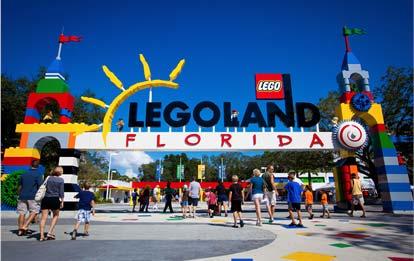 LEGOLAND Florida, the largest LEGOLAND Park in the world, is a 150 acre interactive theme park with more than 50 rides, shows and attractions,