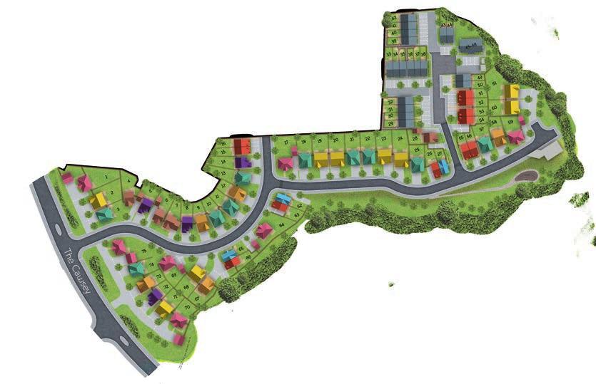 N Development plan Renishaw 4 bedroom detached home with single garage Bonington 4 bedroom detached home with