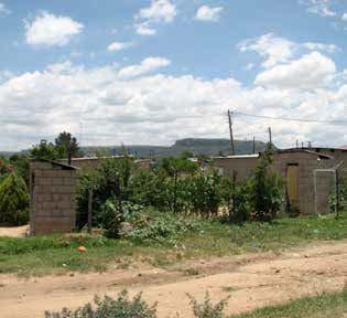 68 FIGURE 66 Roads through sandy ground in Khubetsoana CAPACITY NEEDS ASSESSMENT The provision of infrastructure for 60,000 new dwellings and catching up on shortfalls for many tens of thousands of