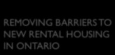 BARRIERS TO NEW RENTAL HOUSING IN