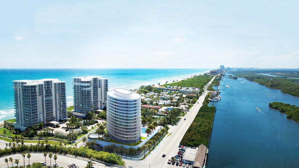 Quiet Sophistication and Luxury With the Atlantic Ocean to the East and the Intracoastal Waterway to the West, Oceanbleau is located in northern Hollywood Beach on A1A.