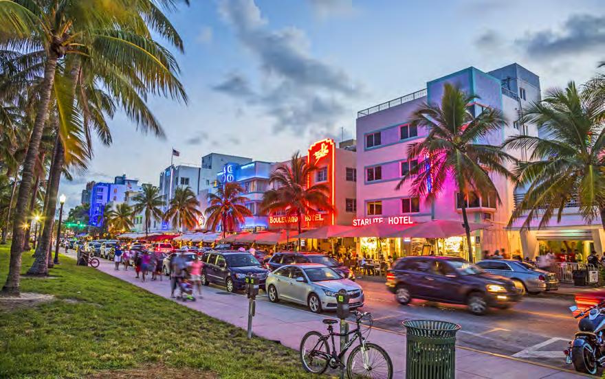 South Beach Miami Located between Biscayne Bay and the Atlantic Ocean, South Beach was the first part of Miami Beach to be developed, and is now a
