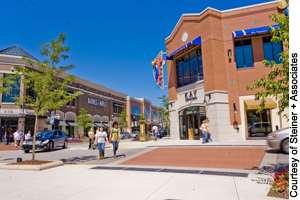 Bayshore Town Center is a redevelopment of a traditional enclosed shopping mall into a mixed-use town center consisting of over 1.