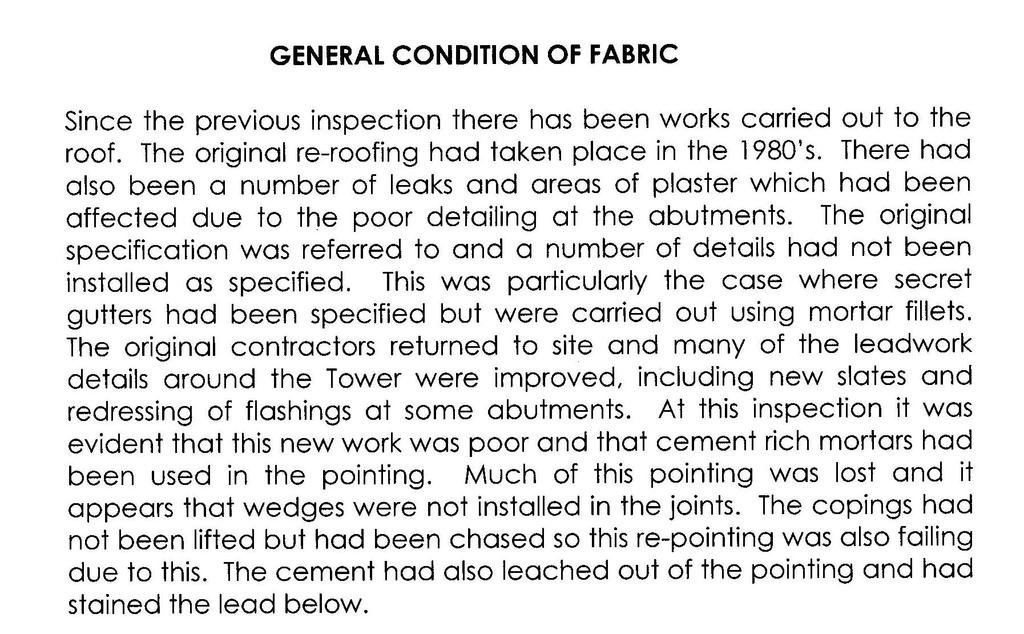 2. Main Report - General Condition The general condition of the building should