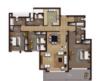 Unit Type - E Gross Area = 231 m 2 Floor plans are for