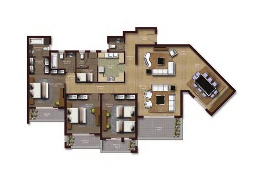 Unit Type - X2 Gross Area = 249 m 2 Floor plans are for