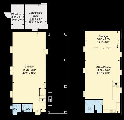 ft) First Floor Second Floor Reception Bedroom Bathroom Kitchen/Utility Storage Ground Floor Granary: Ground Floor Granary: First Floor