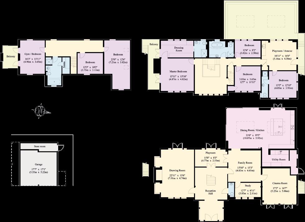 Approximate Gross Internal Floor Area House: 470.0 sq.m (5059 sq.ft) Garage: 33.9 sq.m (364 sq.