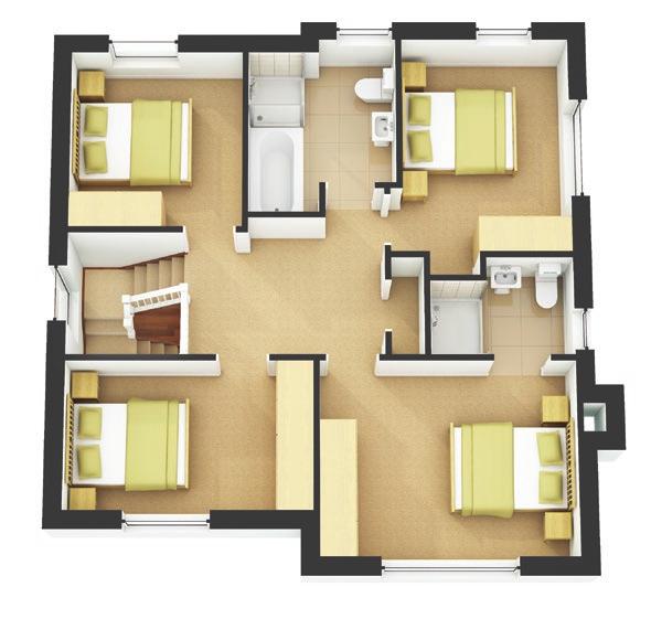 8m Bedroom 3 12 13 x 8 8 3.7m x 2.7m* Bedroom 4 7 3 x 12 6 2.3m x 3.8m Bathroom Total 1,425 sq.ft. 132 sq.m. Plans are not to scale, dimensions are approximate.