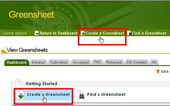 Create a Greensheet Chapter 3 