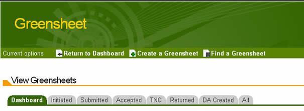 1. Complete one of the fields, and then click the Search button on the Find a Listing screen to locate your Greensheet.