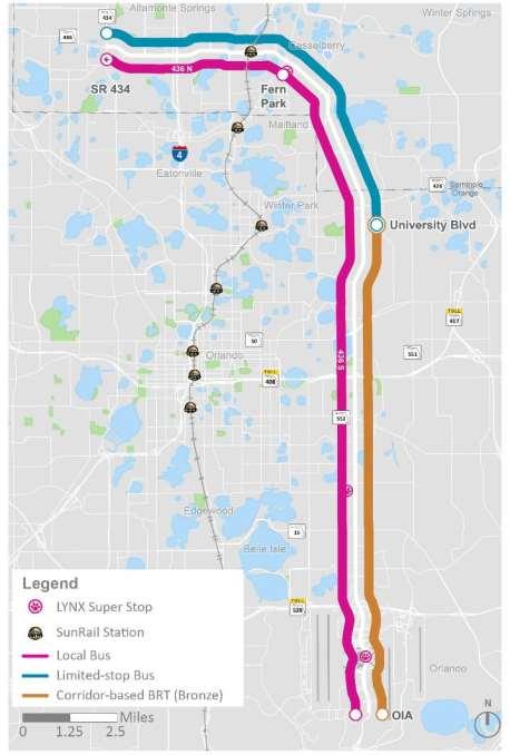 SR 434 I-4 Level 3b Alternatives Alternative A Corridor-based BRT (Bronze) + Limited stop + Local