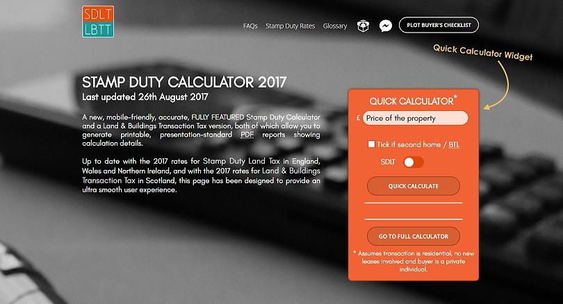 For the uninitiated, that's the mini calculator or floating widget or orange box near the top of the home page of the website.