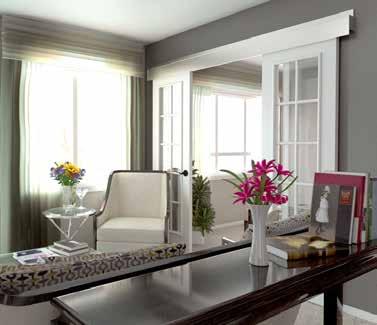 All apartments feature a sunny living room and a dining area large enough to welcome friends and family